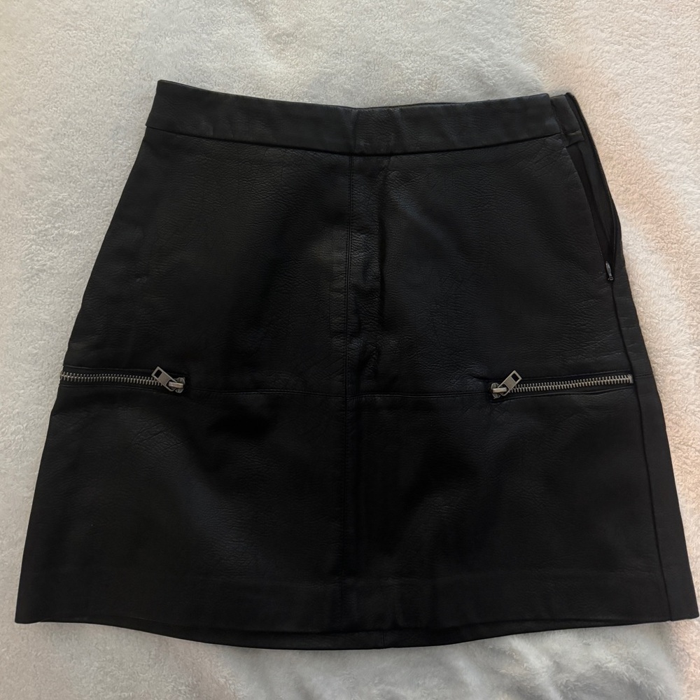 Faux Leather Mini Skirt - Stradivarius